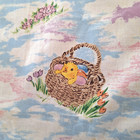 Easter Table Runner Spring Images - Baskets W eggs  Chick  Flowers   68 x 14 5 