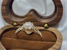 Round Cut 2 10 Ct White Moissanite Prong Engagement Ring 14k Yellow Gold Fn