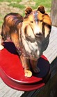 Vintage Porcelain Collie Dog Figurine Mid Century Made In Japan
