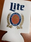 Throwback Retro White Miller Lite Beer Koozie New Rare Wow Gift Collector Visit 