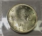 1936 Canada George V Silver Dollar Iccs Graded Ms63 Old Embossed Holder