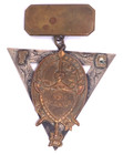 Antique Knights Of Pythias Triangle Medal  copy Right 1874  Supreme Lodge