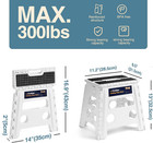 13  Folding Step Stool For Adults And Kids Holds Up To 300 Lbs non-slip Folding 