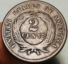 1868 Two Cent Piece 2c Choice Civil War Era Us Copper Coin Cc28637