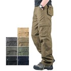 8 Pockets Men s Cargo Pants Cotton Work Trousers Tactical Combat Outdoor Pants