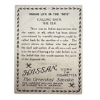 1910 T73 Hassan Cigarettes Tobacco Card  calling Back The Elk 