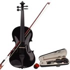 Alvantor 4 4 Full Size Acoustic Violin Set - Black With Hard Case  Bow  Rosin  