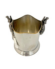 Nickel Plated Crocodile Wine Cooler With Scoop     Luxury Bar Ice Bucket Metal