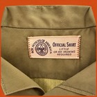 Boy Scouts Official Green Long Sleeve Uniform Shirt W  Patches Neck 15