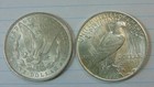 Two Nicer Silver Dollars   1890 Morgan - 1924 Peace