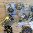 Vintage Junk Drawer Lot - Pins Medal Patch Key Chain Coin Men   s Travel More