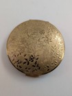Vintage 1960 s Stratton Powder Compact Gold Floral Embossed Unused