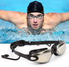 Swimming Goggles Uv Protection Anti-fog Clear Swim Glasses  For Adult W  Earplug