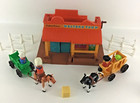 Fisher Price Play Family Little People Western Town Playset Figures Vintage 1982