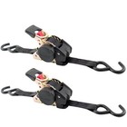 Retractable Ratchet Tie Down Straps 10ft 2 Pack Heavy Duty Atv Trailer Boat