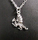 Antiqued Pewter Dragon Pendant W  A Stainless Necklace Any Size From 14  - 22 