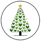 Heart Christmas Tree Envelope Seals Labels Stickers Party Favors