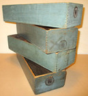 4--nice Decorative Old Factory Bluish-green Wooden Drawer s-box s