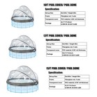 10 12 15ft Round Pool Dome Enclosure     All-weather Cover For Outdoor Frame Pools
