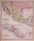 Rare Antique 1853 Map   Texas  Lower California  Mexico By Roswell Smith