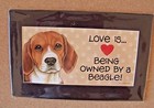 Love Is    Heart Being Owned By A Beagle Matted Picture Artwork Tomoyo Pitcher