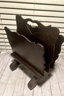 Beautiful Antique Vintage Wooden Wood Magazine Newspaper Rack