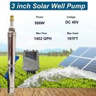 3  500w Solar Pump Submersible Pump Bore Dc 48v Deep Well Pump   Mppt Controller