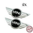  2x  Mini Chrome Metal Logo Cooper R50 R55 R56 R57 R58 R59 Emblemm New