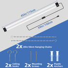 12-pack 4ft Led Shop Light 6500k Daylight Fixture Utility Ceiling Lights Garage