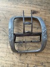 Antique 18th C Rev War Era Shoe Buckle Hand Silver And Forged Steel