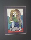 Pablo Picasso  portrait Of Madame H  P     Mounted Offset Color Lithograph 1971