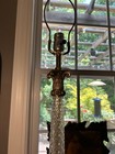 Vintage Cut Crystal And Brass Table Lamp With A Corinthian Column