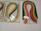 Paper Quilling Strips Lot Of 6 Assorted Rainbow Color Packs Craft Supplies