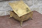 Antique French Missal Stand With Stones  Book Stand  Adjustable Top  cu342 