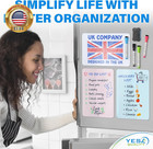 Magnetic Dry Erase White Board Set For Fridge - 12x8  8 Pcs  Multicolored - 3 St