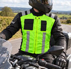 Hi Visibility Vest Over Jacket Motorcycle Cycling Riding Outdoor Adjustable