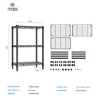 3 Tier Stackable Wire Shelves Unit Heavy Duty Storage Pantry Metal Shelving Rack
