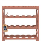 Floor Wine Rack Holder 25-bottle 5-tiers Classic Natural Color Brown Rustic Wood