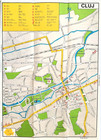 Cluj Romania Orig 1970 City Map