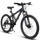 Full Suspension Mountain Bike 21 Speed Mechanical Disc Brakes Mtb Road Bicycle