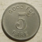 Mason City And Clear Lake Traction Company  iowa  Transit Token - Ia600a