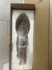 Nib 10   tall Agua Santa Skull Headdress Draft Beer Tap Handle Knob Gold   Silver 