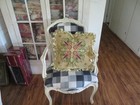Gorgeous Art Deco Aubusson Needlepoint Pillow W Petit Point Pillow Cover Nwot  3
