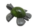 Hand Carved Marble Stone Moss Green Turtle Figurine Carving New