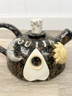 Quija Ceramic Teapot Decor Goth Tarot Witchy Planchette Pentagram Moon  read