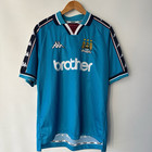 Manchester City Kappa 1997-1999 Home Shirt Size Medium Futbol Soccer Jersey