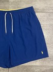 New   Polo Ralph Lauren Classic Lined 6  Swim Trunks  Mens Big 3xb  Royal Blue
