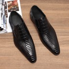 British Business Formal Leather Shoes Mens Pointed Cowhide Casual Leather Shoes