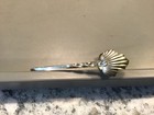 Vintage Heart Clam Shell Sugar Tongs Twisted Handle Hallmark R  Sterling 3 1 4   