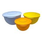 Tupperware Classic  Impressions Mixing Bowls Nesting With Lids  Set Of 3 New
